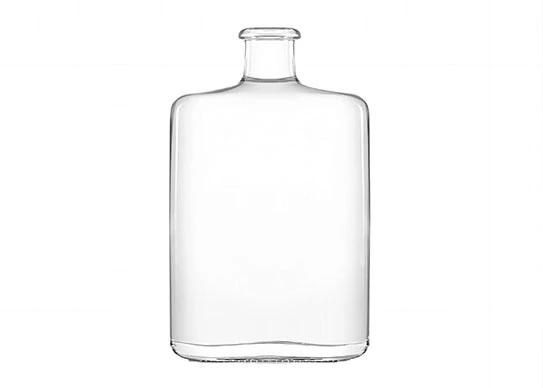75cl бедренной фляжки ликер бутылки овальной формы стеклянные бутылки для Джина 750 мл